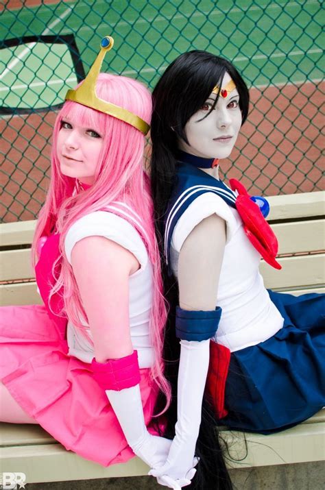 Great Cosplay Princess Bubblegum And Marceline Sailor Moon Style In