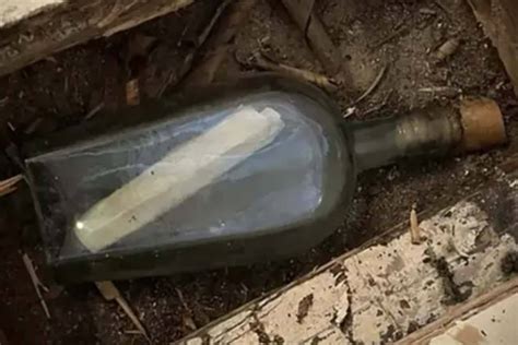 plumber finds a 135 year old message in a bottle