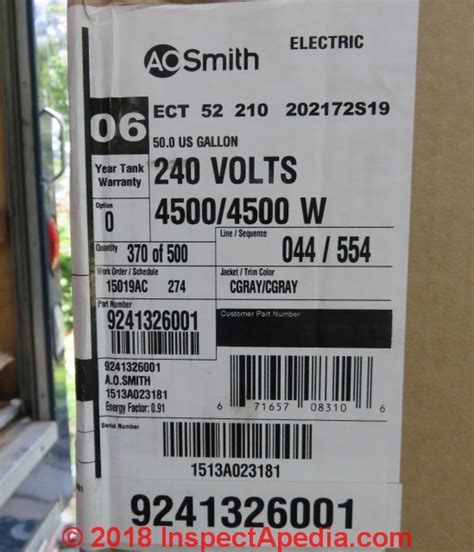 ao smith  gallon  watt electric water heater wiring diagram  wiring collection