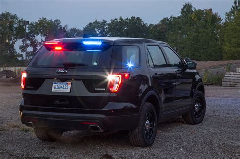 ford updates police interceptor utility explorer  rear spoiler lights
