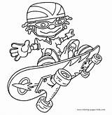 Coloring Pages Rocket Power Cartoon Color Printable Character Kids Characters Sheets Book Cartoons Print Back sketch template