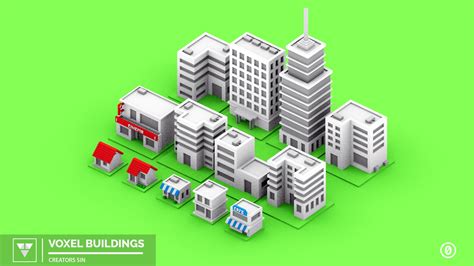 voxel buildings opengameartorg