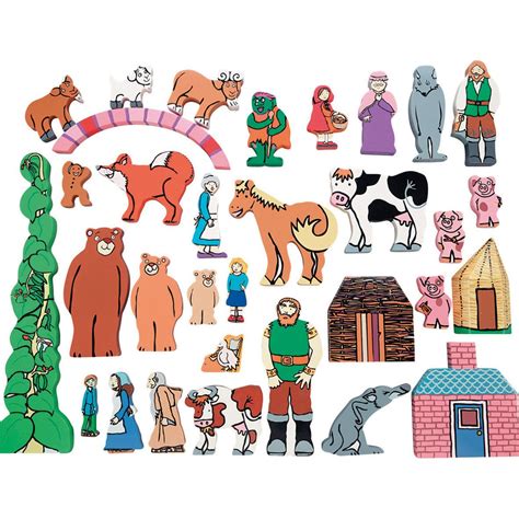 traditional tales wooden characters set pk  springboard supplies