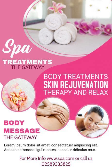 Spa And Salon Poster Art Template Spa Flyer Spa Images Spa