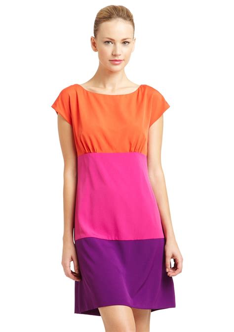 color block dress  sleeves colour blocking fashion color