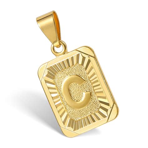 letter pendant necklace gold cover letters