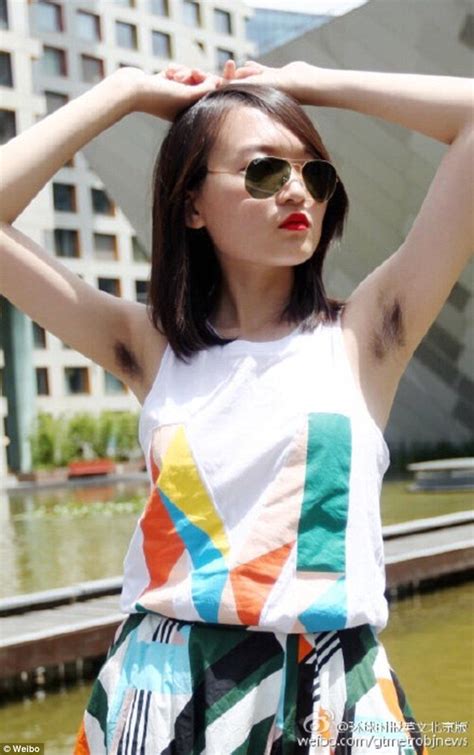 Chinese Women Flood Social Media With Hairy Underarm Selfies Daily Mail Online