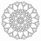 Mandala Coloring Printable Easy Pages Color Simple Getcoloringpages Blank sketch template