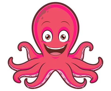 octopus cartoon cute etsy