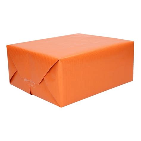 kraft inpakpapier donker oranje    cm cadeaupapier kadopapier blokker