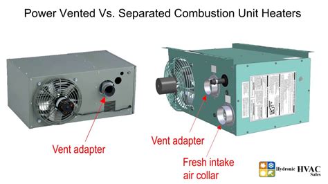 power vented  separated combustion unit heaters youtube