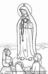 Fatima Lady Coloring Pages Lourdes Clipart Mary Catholic Colouring Rosary Kids Blessed Drawing Children Clip Sheets Mother Color Guadalupe Clockwork sketch template