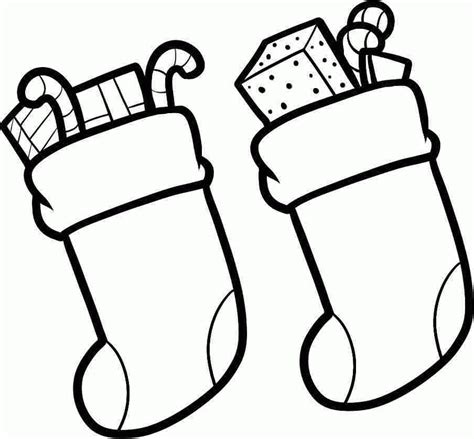 christmas sock drawing  getdrawings