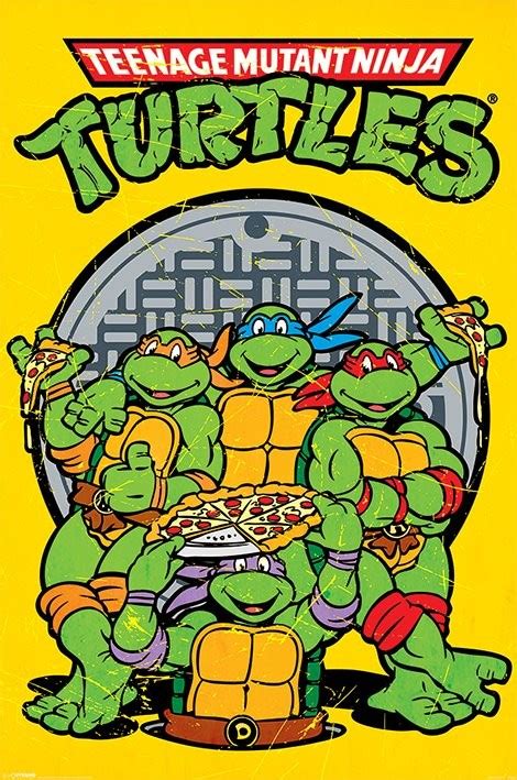 poster teenage mutant ninja turtles retro wall art gifts