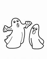 Coloring Ghost Pages Scary Halloween Drawing Space Getcolorings Kids Printable Getdrawings Template Color sketch template