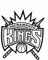 Coloring Kings Pages Angeles Los Nba Getcolorings Logos Basketball sketch template