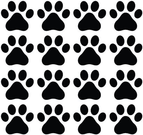 black dog paw prints matte finish vinyl decal sticker