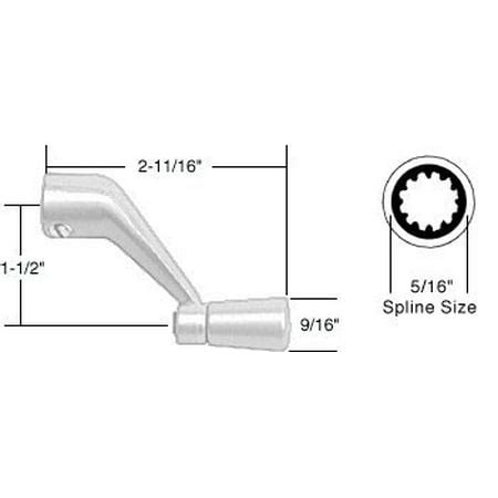 casement window operator handle  spline size   length white fits  types
