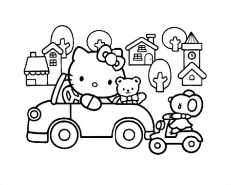 kitty coloring page   psd ai vector eps format