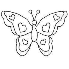 coloring page  simple butterfly coloring page blog