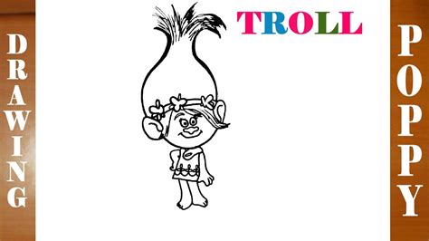 draw poppy troll  trolls dreamworks easy mrusegoodart