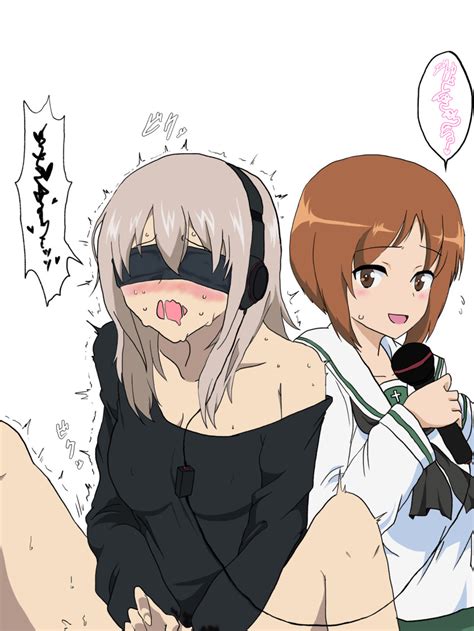nishizumi miho and itsumi erika girls und panzer drawn