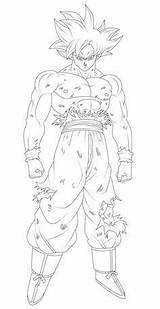 Goku Instinct Mastered Migatte Gokui Andrewdb13 sketch template