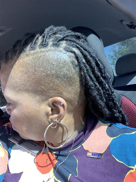 Fresh Retwist And Bald Fade Black Women Dreadlocks Natural Hair