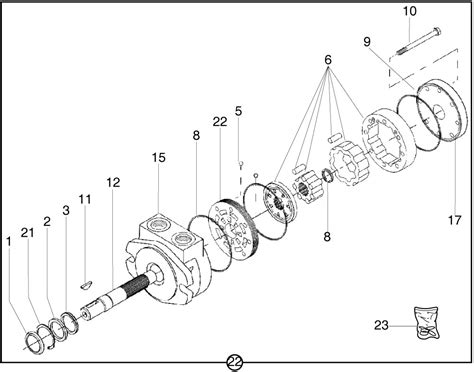 parker wheel motor parts diagram