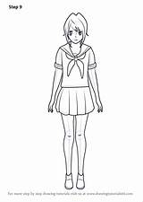 Yandere Simulator Draw Chan Drawing Step Coloring Pages Drawings Drawingtutorials101 Tutorial Easy Girl Template Tutorials Sketch Characters sketch template