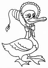 Goose Mother Coloring Pages Clipart Printable Baby Coloriage Cartoon Clip Duck Nursery Cliparts Color Rhymes Da Library Drawing Popular Supercoloring sketch template