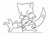 Abra Pokemon Coloring Draw Drawing Drawingtutorials101 Bipedal Yellow Color Pages sketch template