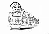 Coloring Russian Dolls Adult Pages Perspective Doll Printable Adults Print Effect Color Kids sketch template