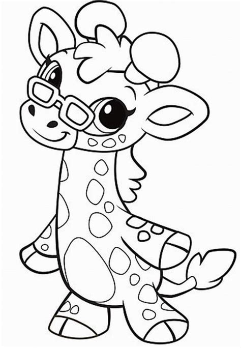 giraffe coloring pages birthday printable