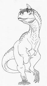 Carnotaurus Dinosaurs Lines sketch template