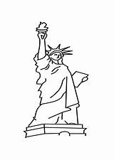 Statue Liberty Coloring Pages Clipart Cartoon Drawing Outline Printable Kids York Sheet Cliparts Color Hand Drawings Pencil Kindergarten Clipartbest Library sketch template