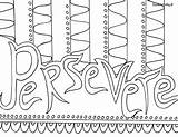 Coloring Pages Word Testing Encouragement Doodle Alley Sheets Persevere Printable Colouring School Words Inspirational Choose Board sketch template