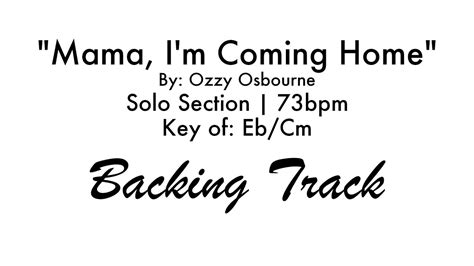 Mama Im Coming Home – Backing Track Solo Section Youtube