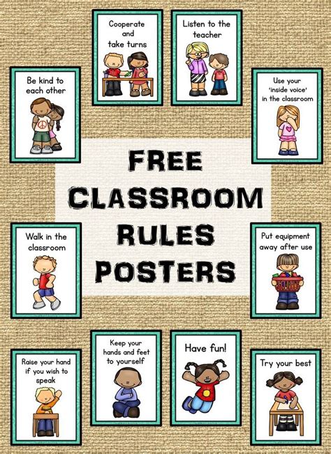 classroom rules posters kindergarten classroom rules preschool