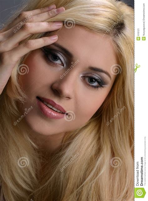 blonde sweet looking girl stock image image of lovely 616121