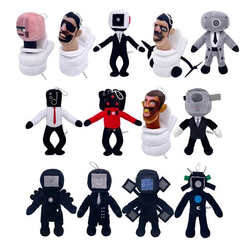 30cm Skibidi Toilet Game Set 13pcs Characters Plush Skibidi Toilet Plush