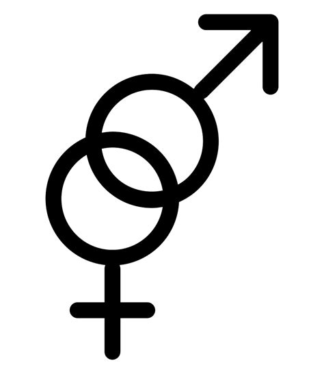 Gender Icon In Color Style Gender Icon Png Black And White Sex Symbol