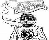 Wheels Hot Coloring Pages Team sketch template