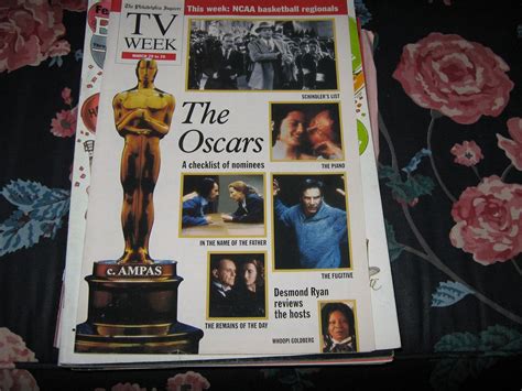 Philadelphia Inquirer Newspaper Tv Week The Oscars Schindlers List