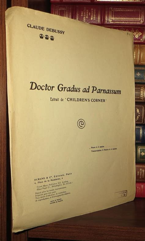 doctor gradus ad parnassum claude debussy  edition  printing