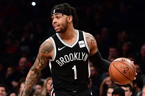 dangelo russell leads  charge   nets defeat  pelicans