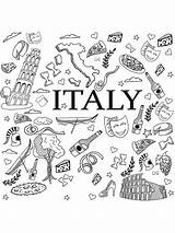 Coloring Italy Pages Printable Kids Color Bright Colors Favorite Choose sketch template