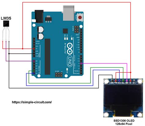 arduino  ssd oled display  lm temperature sensor