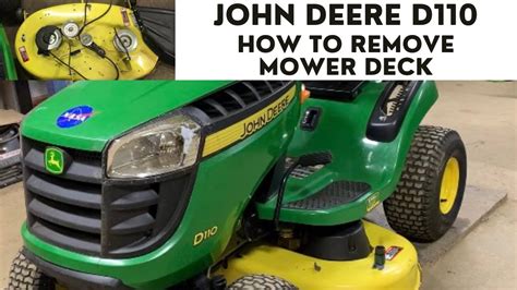 remove mower deck john deere   tractor youtube