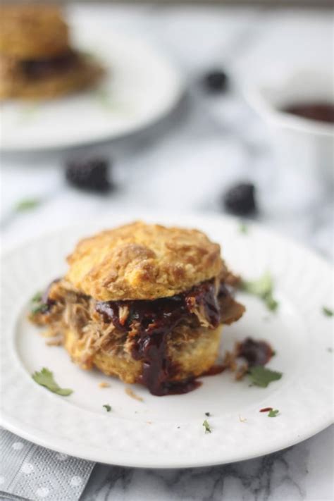 Slow Cooker Pulled Pork With Homemade Blackberry Barbecue Sauce Slow